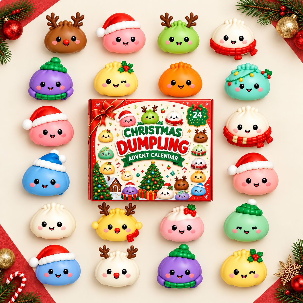 Christmas Dumpling Squishy Advent Calendar